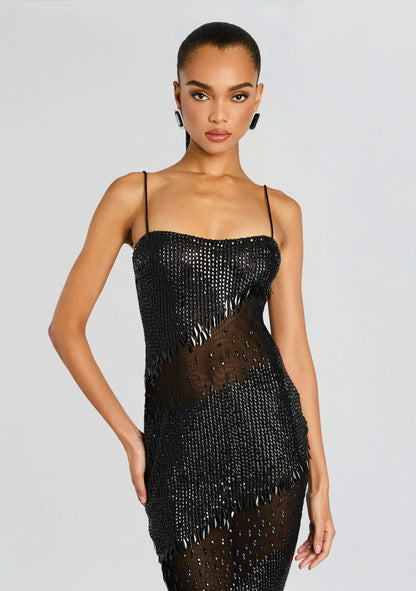 Carmine Embellished Dress
