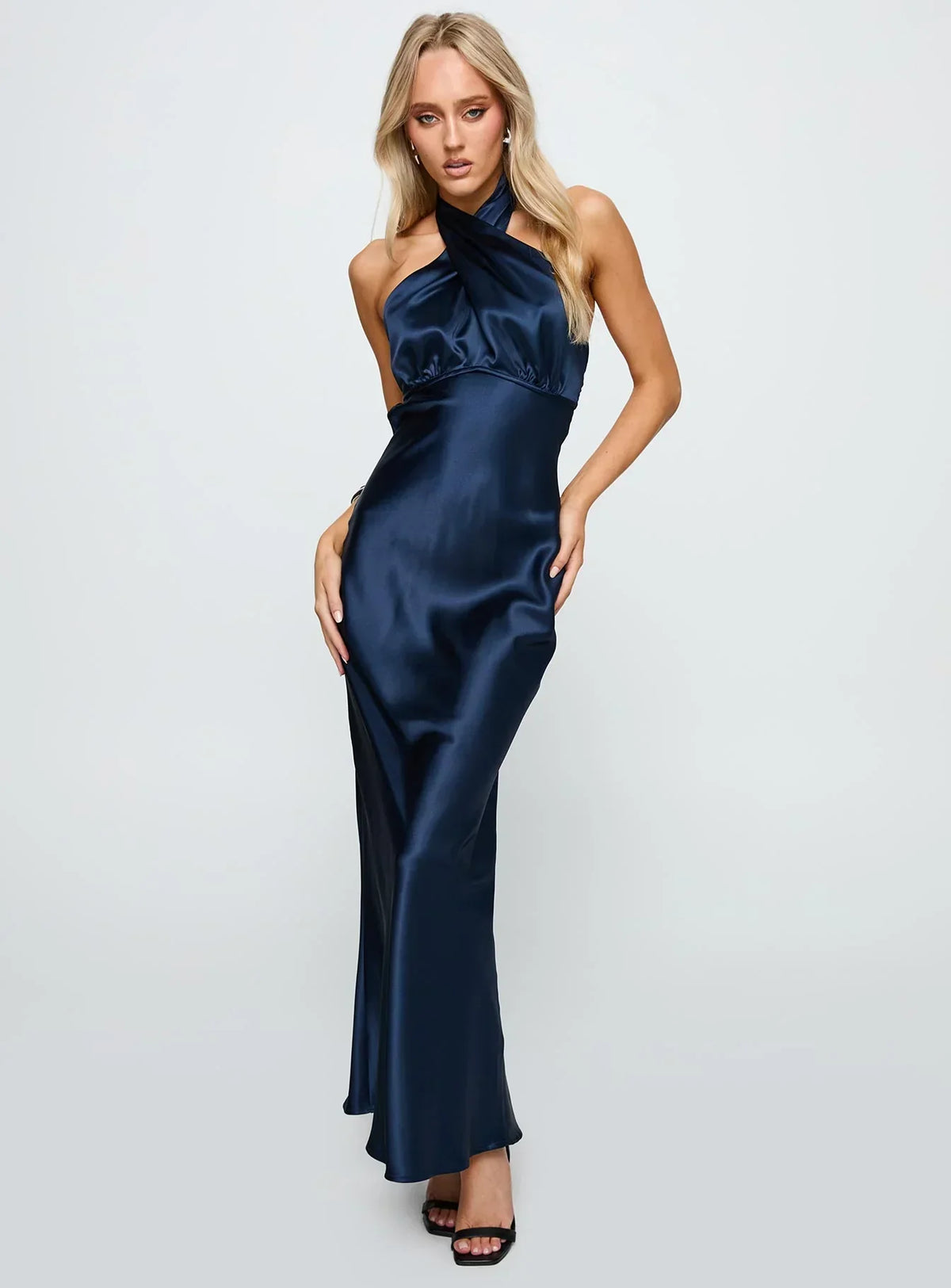 Rosaminta Halter Maxi Dress Cobalt Blue