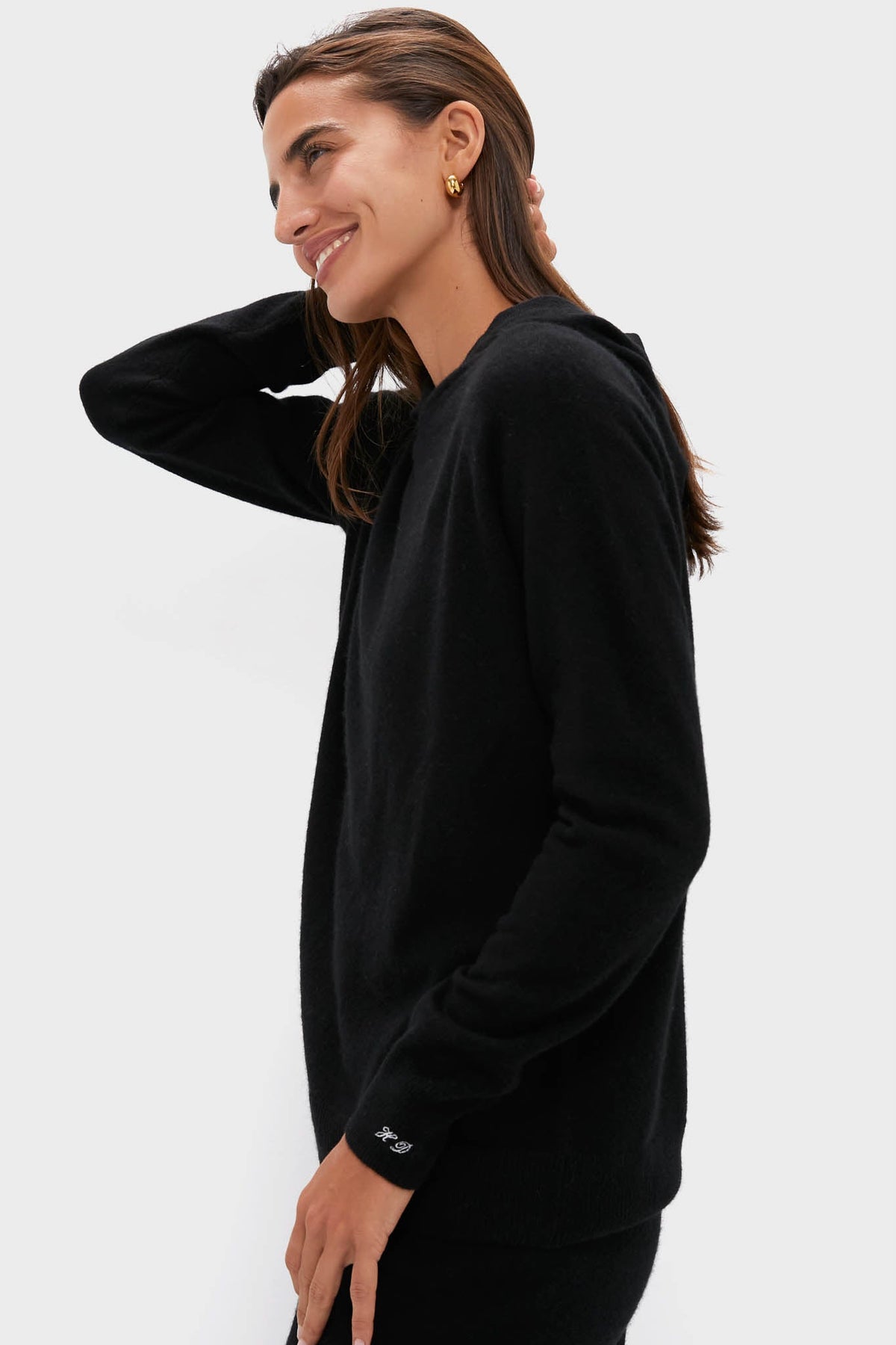 Black Cashmere Jane Hoodie