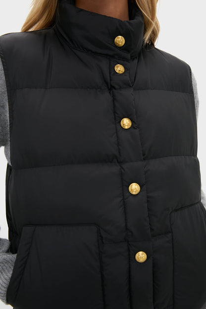 Black Inez Puffer Vest