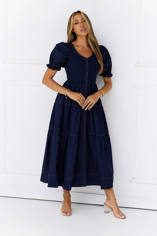 The Simple Days Midi Dress Navy