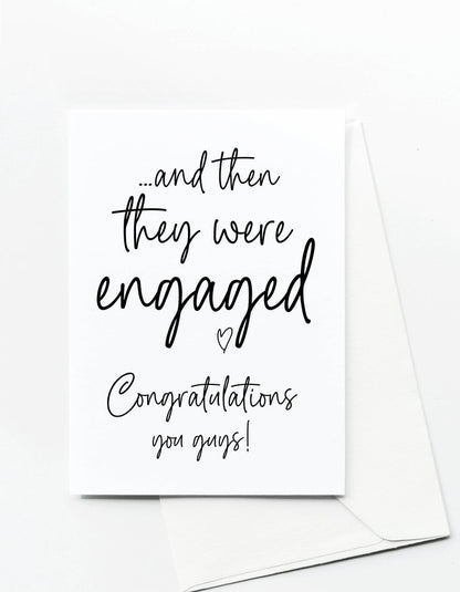 And Then Engaged Congratulations Card