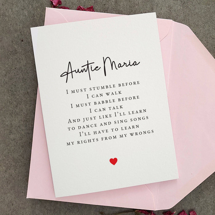 Auntie Will you be my Godmother Card - XOXOKristen