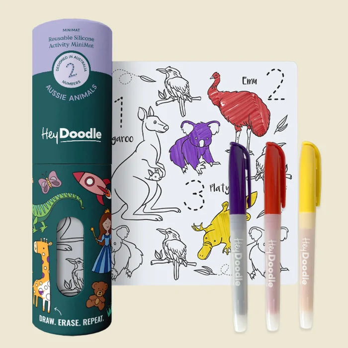 Aussie Animals Mini Colouring & Doodle Mat