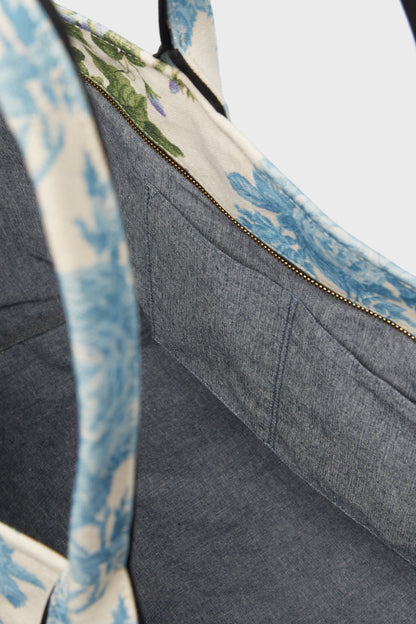 Blue Floral Stripe Giant Trop Avion