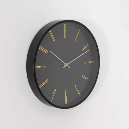 Black 12" Modern Analogue Clock - Modern Home Interiors