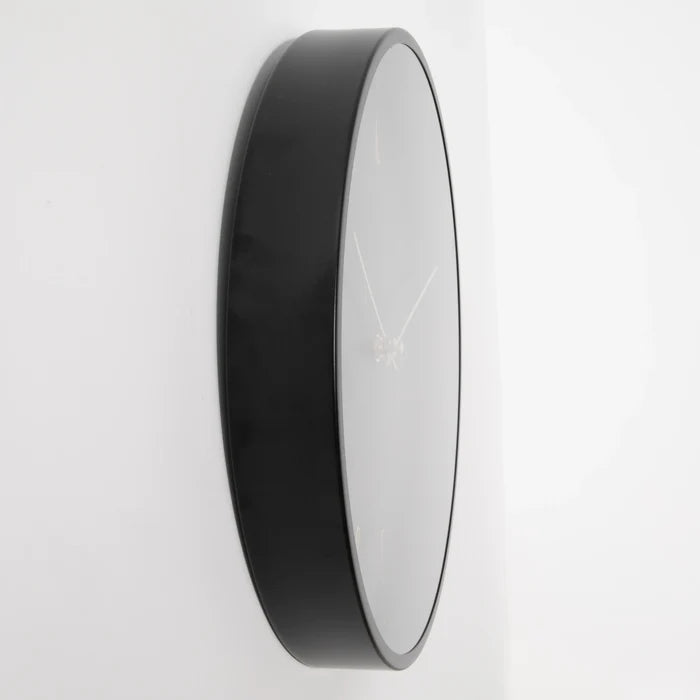 Black 12" Modern Analogue Clock - Modern Home Interiors