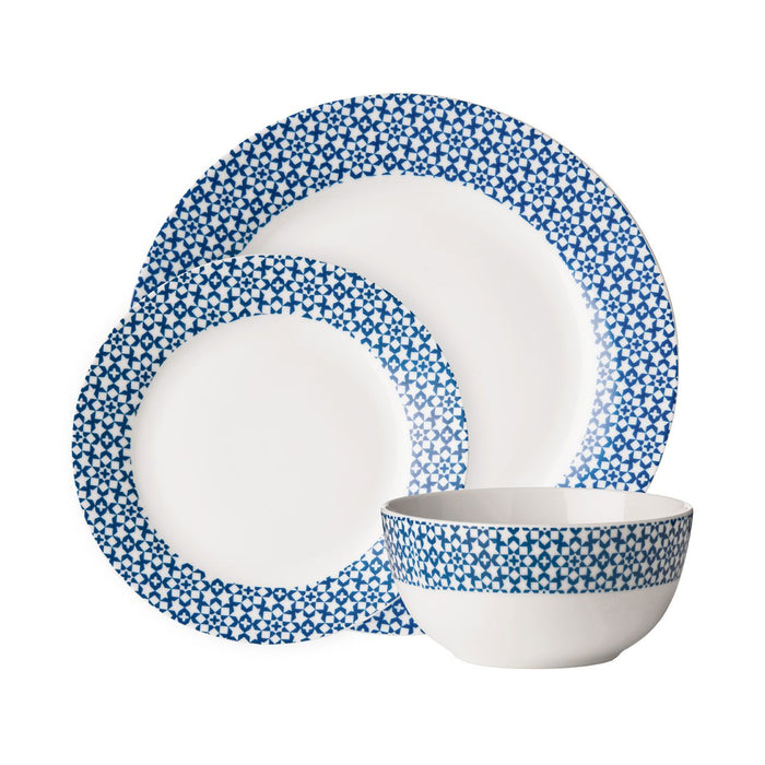 Blue Dinner Plates Set (12pc) - Modern Home Interiors
