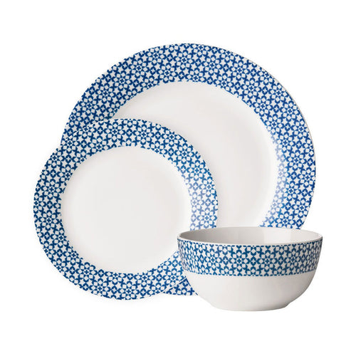 Blue Dinner Plates Set (12pc) - Modern Home Interiors