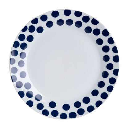 Blue Dotted Dinner Plates Set (12pc) - Modern Home Interiors