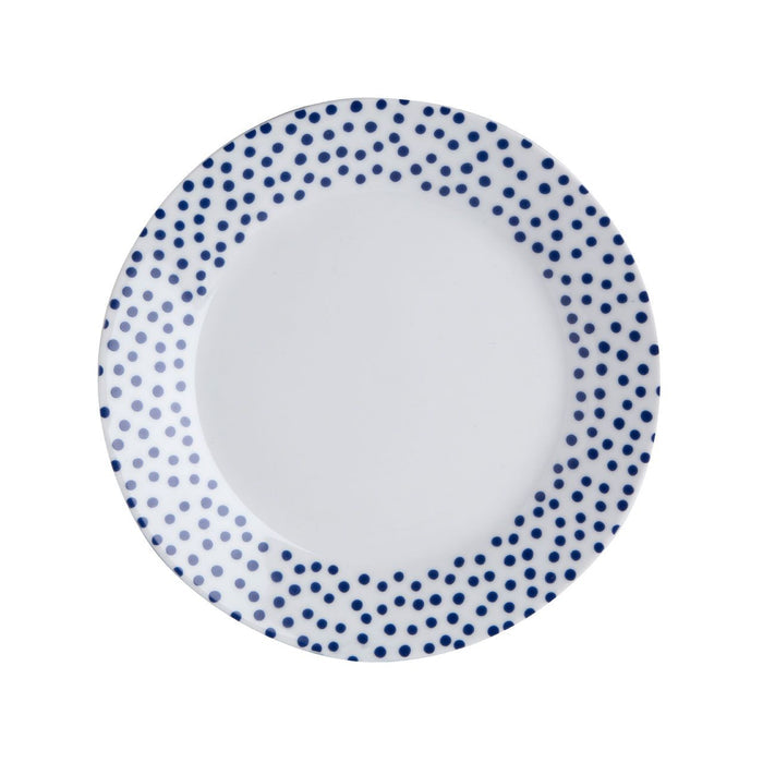 Blue Dotted Dinner Plates Set (12pc) - Modern Home Interiors