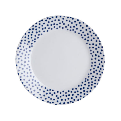 Blue Dotted Dinner Plates Set (12pc) - Modern Home Interiors