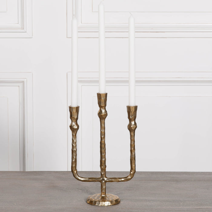 Brass Plated Candle Holder 35cm - Modern Home Interiors