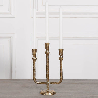 Brass Plated Candle Holder 35cm - Modern Home Interiors