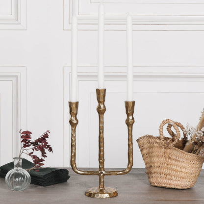 Brass Plated Candle Holder 35cm - Modern Home Interiors