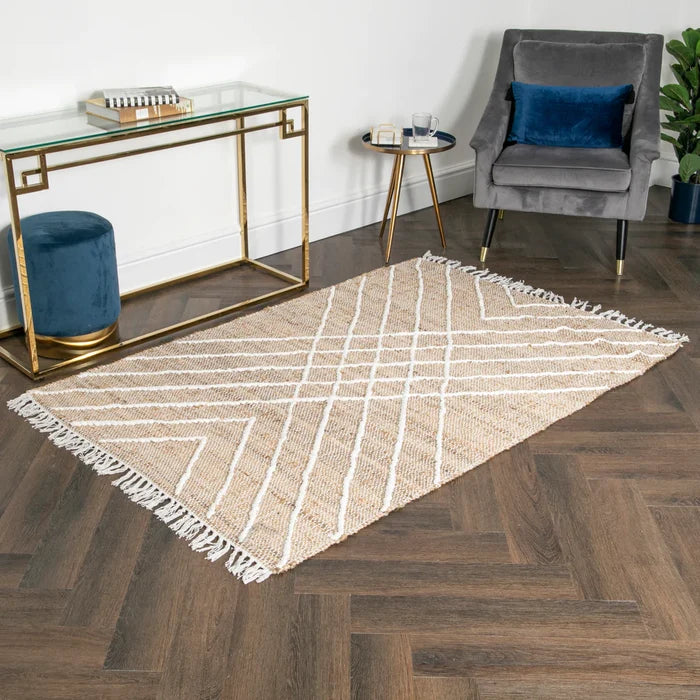 Cross Textured Jute Rug (3 Sizes) - Modern Home Interiors