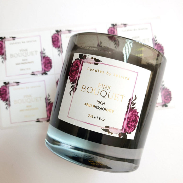 Custom Floral Candle Label - XOXOKristen