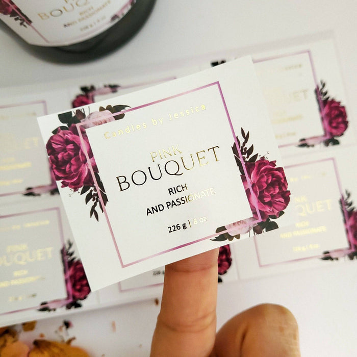 Custom Floral Candle Label - XOXOKristen