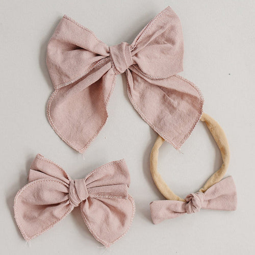 Dusty Rose Hair Bow