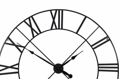 Extra Large 110cm Black Metal Wall Clock - Modern Home Interiors