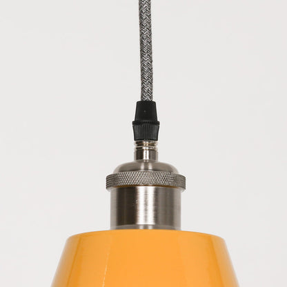 Factory Style Mustard Yellow Enamel Painted 36cm Pendant Light - Modern Home Interiors