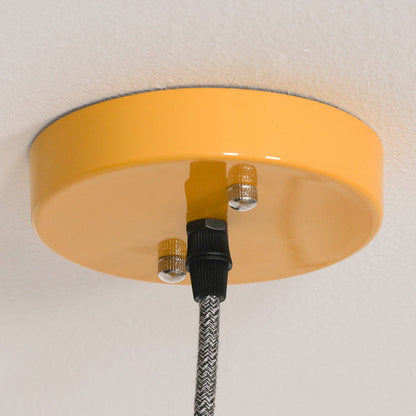 Factory Style Mustard Yellow Enamel Painted 36cm Pendant Light - Modern Home Interiors