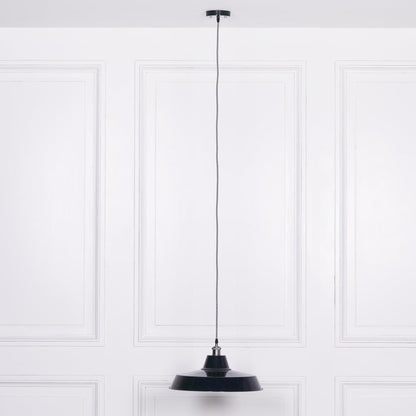 Factory Style Royal Blue Enamel Painted 46cm Pendant Light - Modern Home Interiors