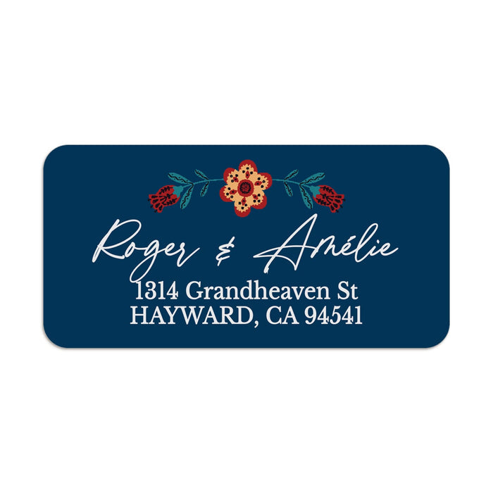 Floral Return Address Labels