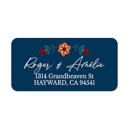 Floral Return Address Labels