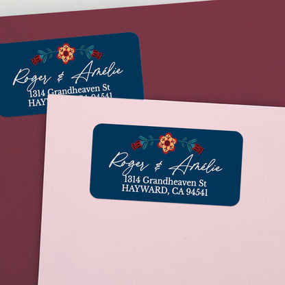 Floral Return Address Labels