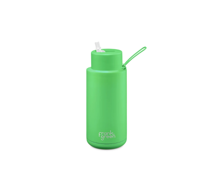 Frank Green Reusable Ceramic Bottle 1L (Neon Green)