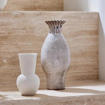 Frill Tall Grey Vase