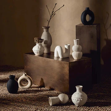 Frill Tall Grey Vase
