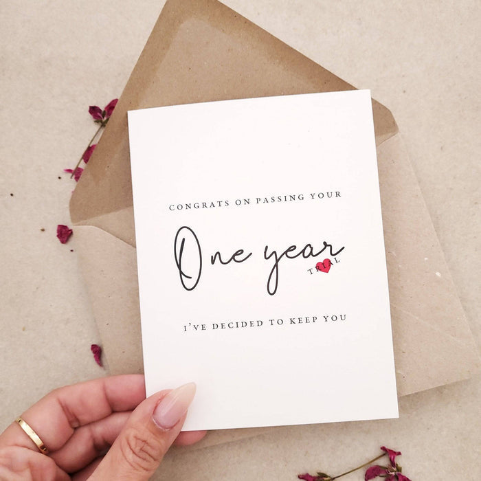 Funny One Year Anniversary Card - XOXOKristen
