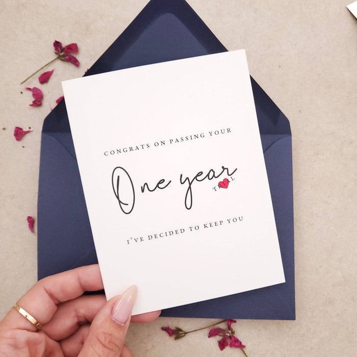 Funny One Year Anniversary Card - XOXOKristen