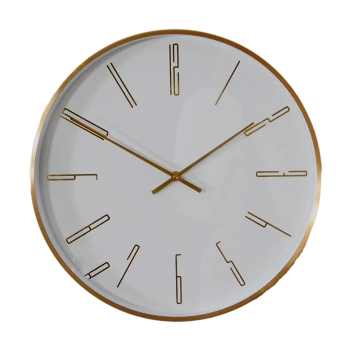 Gold 16" Modern Analogue Clock