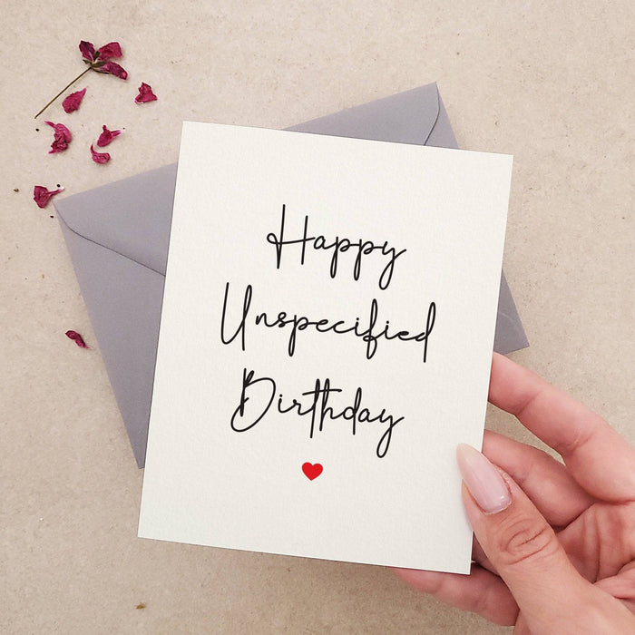 Happy Unspecified Birthday Card - XOXOKristen