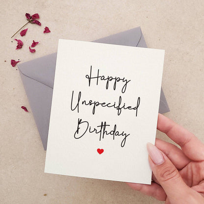 Happy Unspecified Birthday Card - XOXOKristen