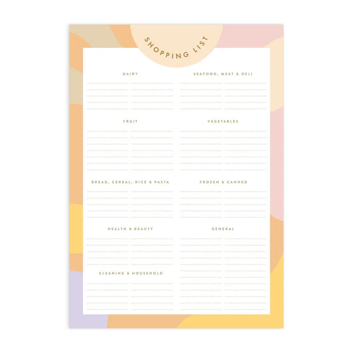 Helios A5 Shopping List Magnet Notepad