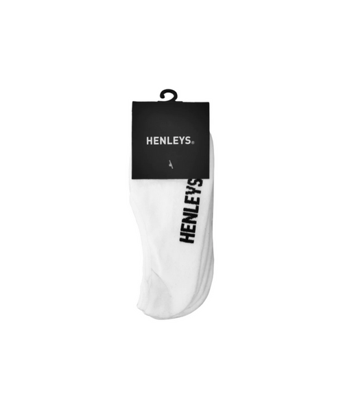 Henleys Classic 4-Pack Invisible Socks (White)