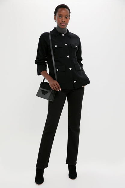 Black Cambridge Sweater Jacket