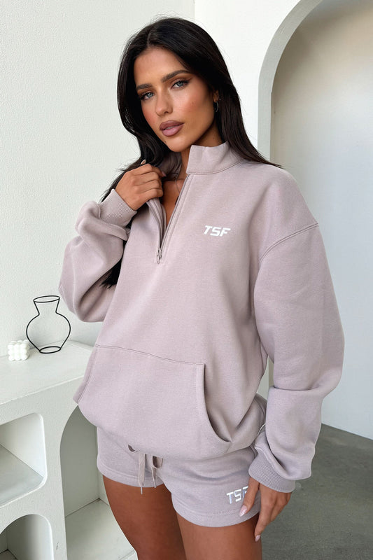 Kaztek Half Zip Sweater - Mocha