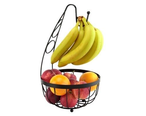 Kitchen Essentials Flat Iron Banana Hanging Fruit Bowl - Modern Home Interiors