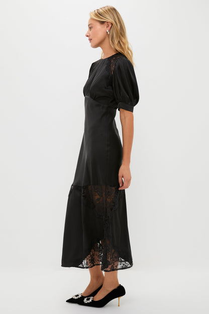 Black Lace Pierpont Midi Dress