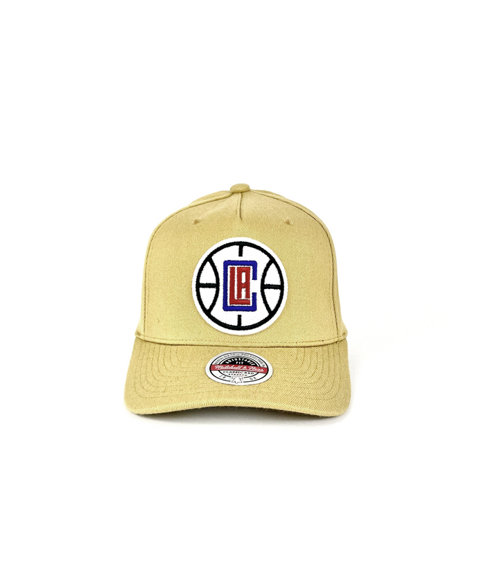 LA Clippers 'Classic Red' Snapback Hat by Mitchell & Ness (Khaki)