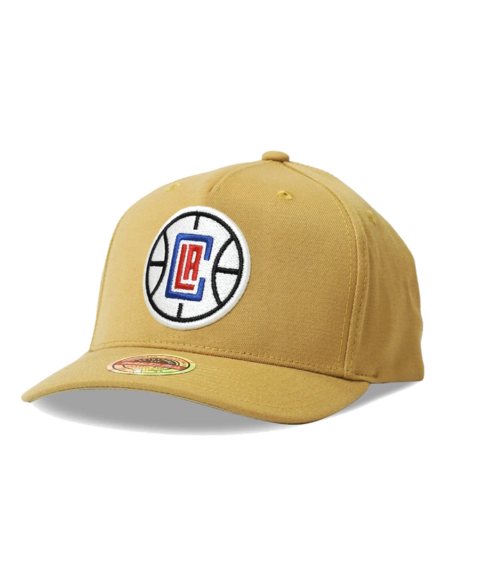LA Clippers 'Classic Red' Snapback Hat by Mitchell & Ness (Khaki)