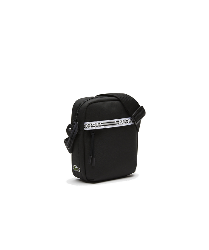Lacoste Canvas Vertical Camera Bag (Noir Blanc)