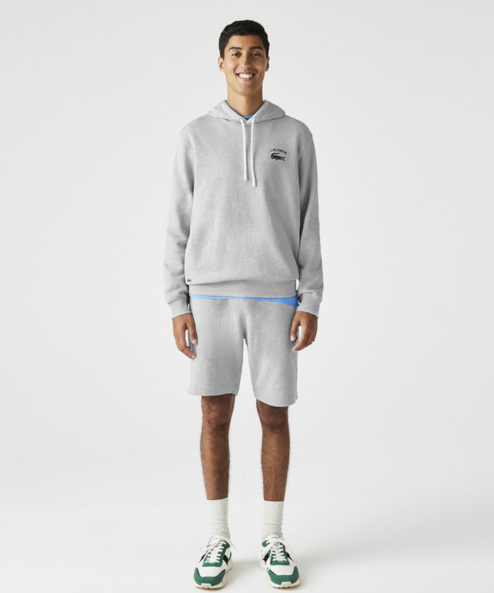 Lacoste Soft Branding Hoodie (Grey)
