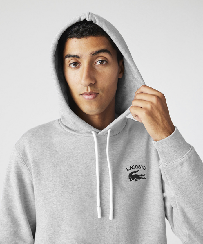 Lacoste Soft Branding Hoodie (Grey)
