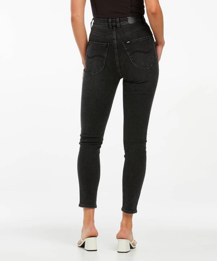 Lee Hourglass High Licks Crop Skinny Jean (Regal Black)